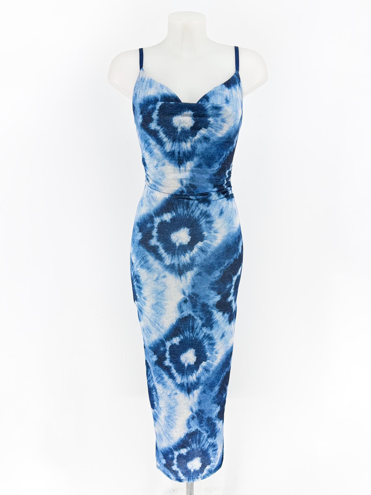 Vestido tie-dye azul